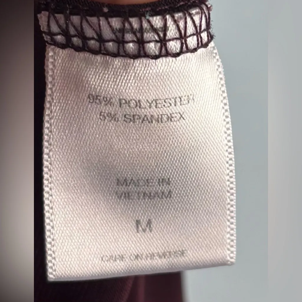 7th Avenue M Stylish Maroon Short Sleeve Top with Grommet Accents Red Size M - Image 6