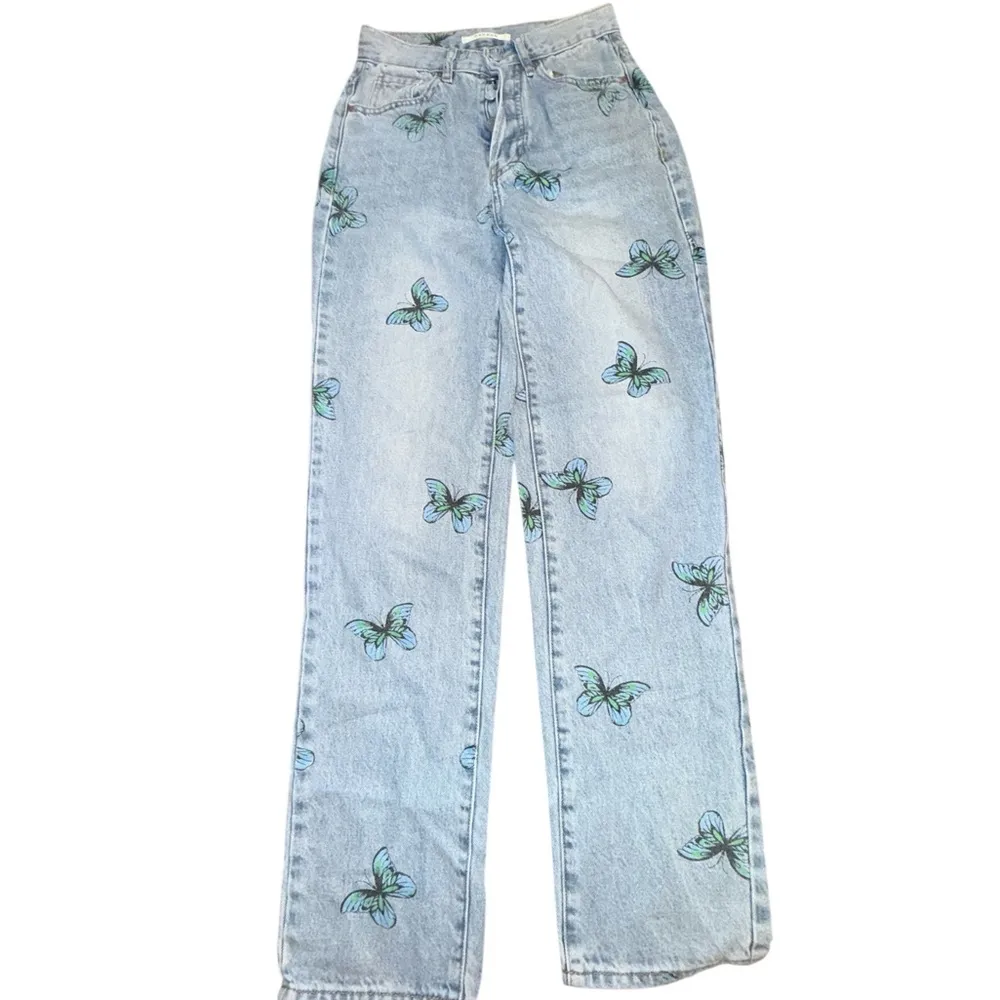 Pacsun Eco Butterfly Print Dad Jeans - Image 2