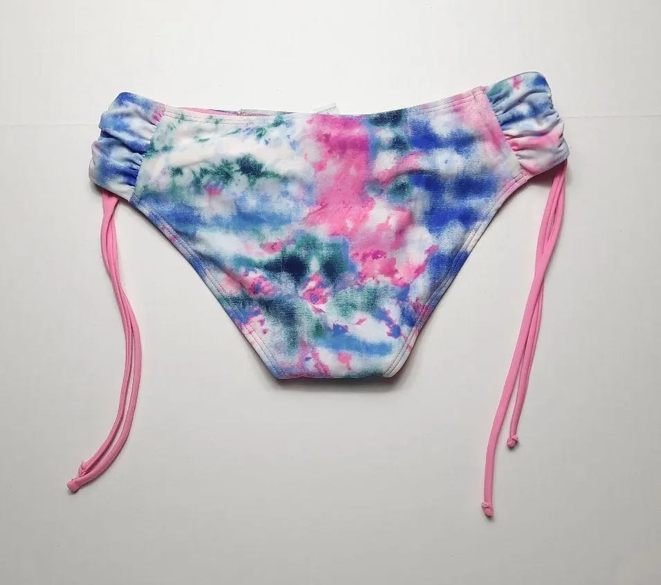 Decree Swim Bottoms Women's Size Small Blue Pink Tie Dye Swimsuit Briefs - Image 2