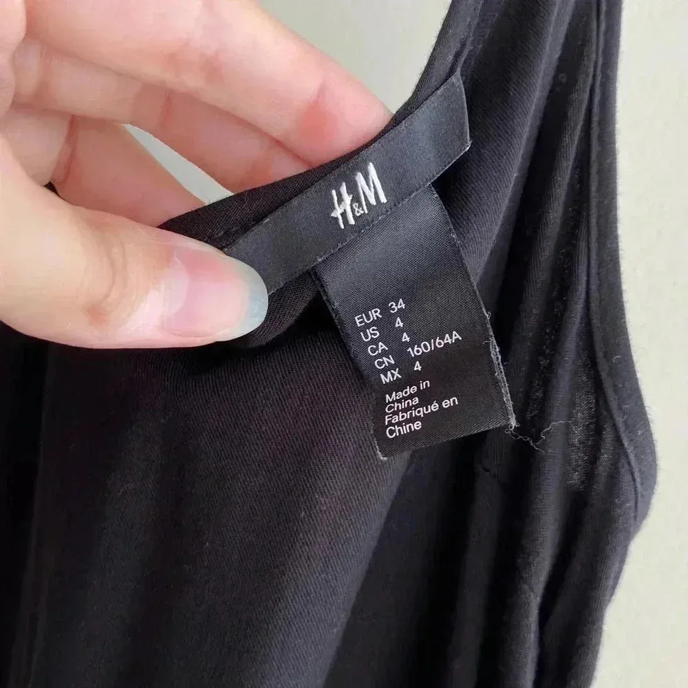 H&M Classic Black Jumpsuit, Tailored/Tapered Pant Jumpsuit, Size 4 - Image 9