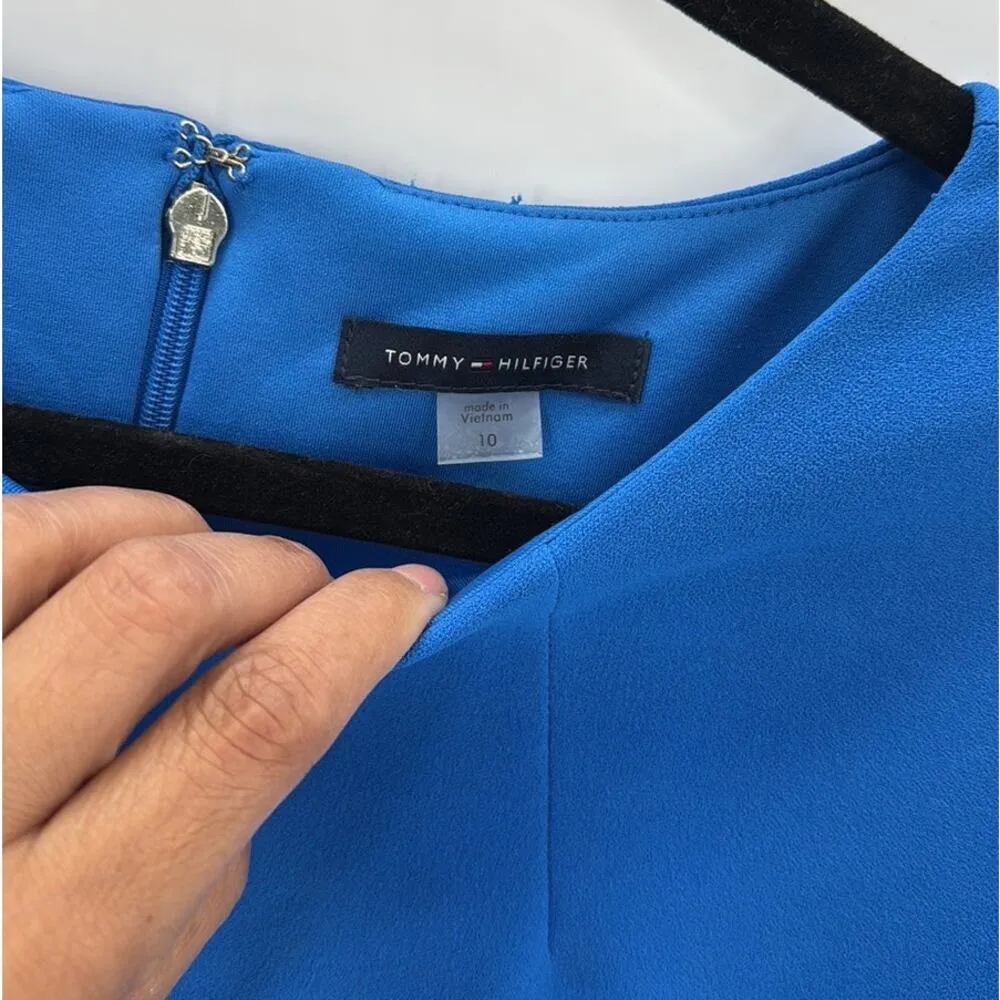 Tommy Hilfiger Printed Faux-Pocket Shift Dress size 10 preppy classic chic - Image 6
