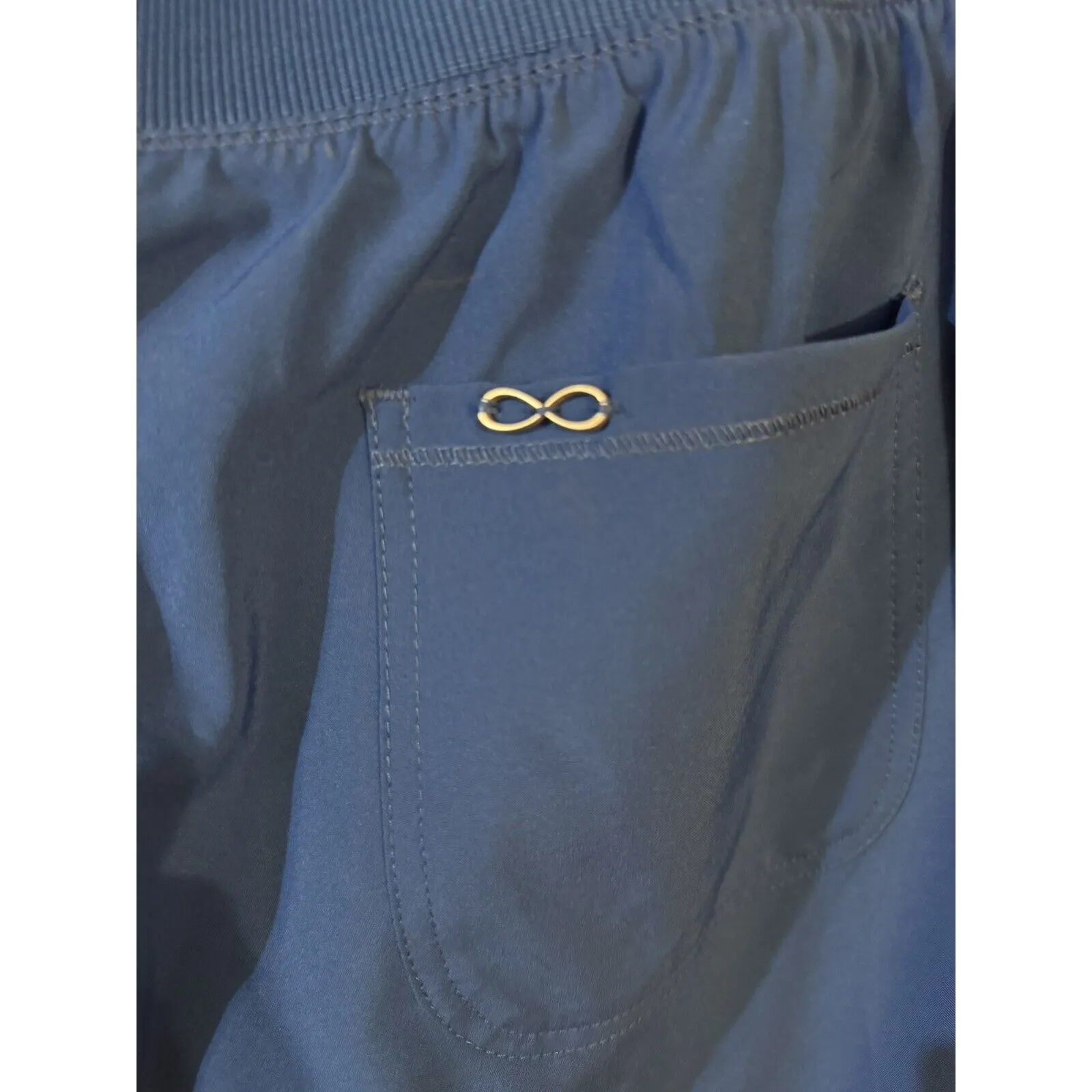 NWT Cherokee Women Mid Rise Tapered Leg Pant Petite Size XL CK065AP RYPS Royal - Image 4