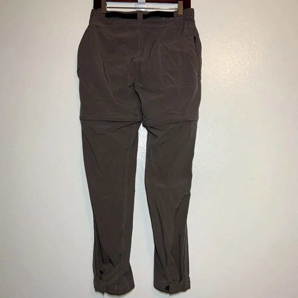 REI Convertible Cargo Utility Pants High Waisted Pocket Buckle Closure 30x29 Brown Size 30 - Image 5