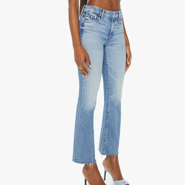 MOTHER Superior The Outsider Flood Fray In Are We There Yet crop blue denim 26 - Image 6