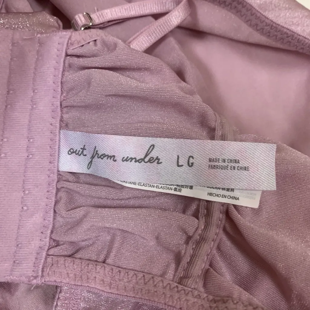 Out From Under Top‎ Large Purple Ruched Adjustable Straps Y2K Lounge - Image 5