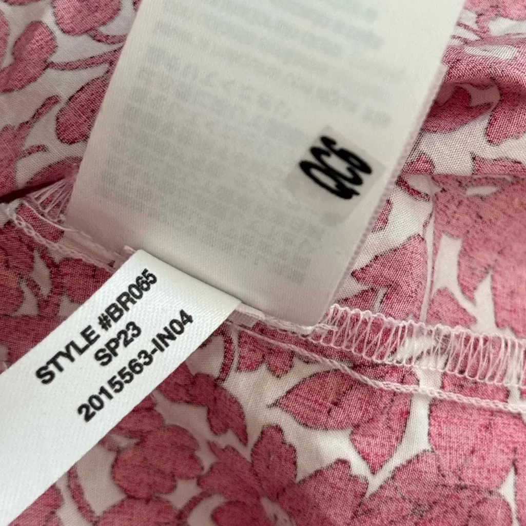 J. Crew Button-Front Ruffleneck Popover Top in Blushing Meadow Cotton Poplin | S - Image 7