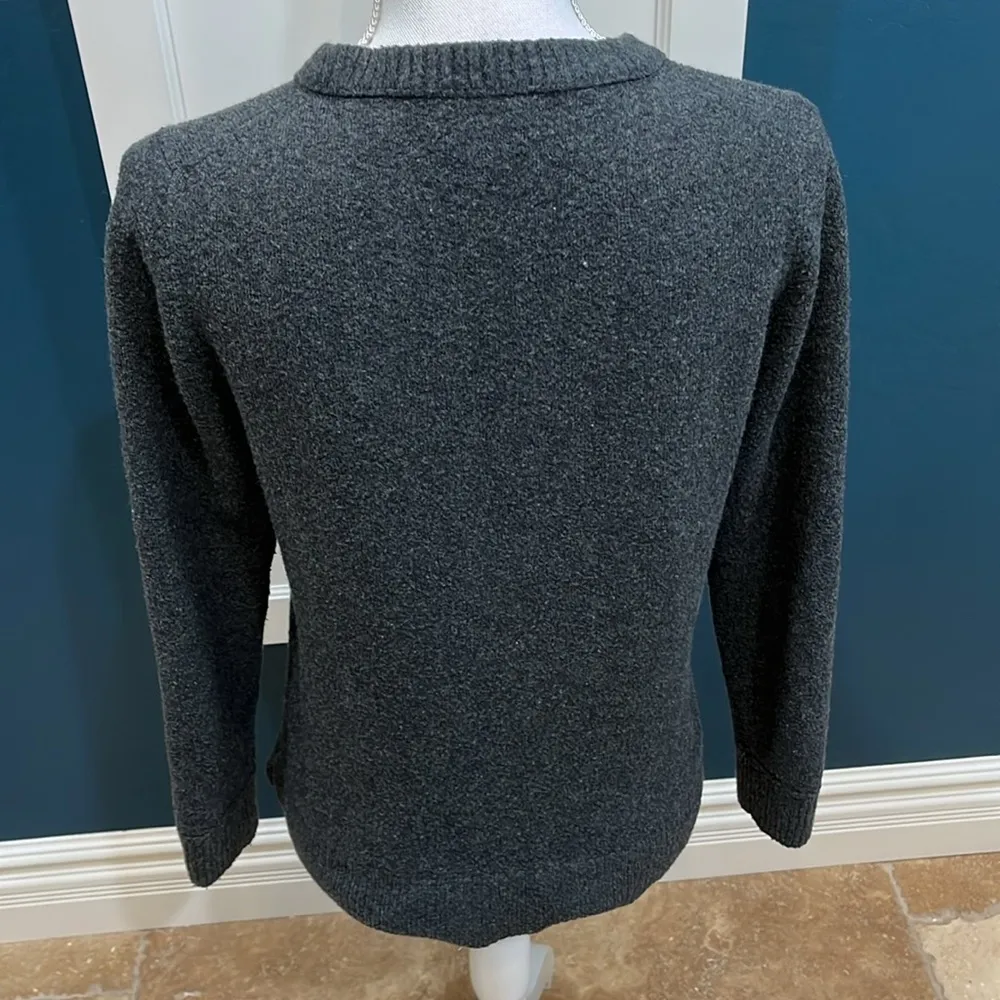 J. Crew gray crew neck long sleeve sweater - Image 2