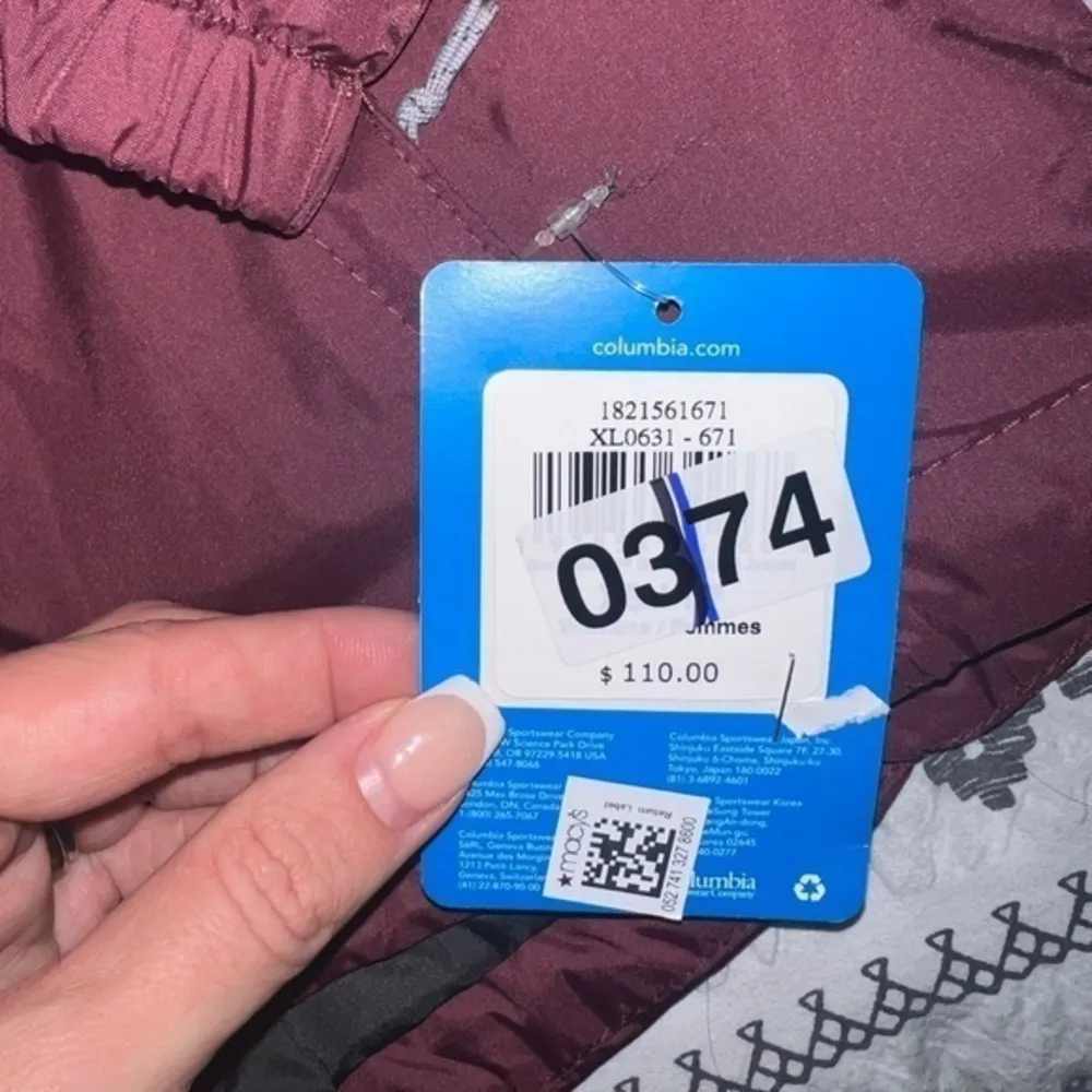 NWT Columbia Jacket Sherpa lined weather proof Maroon size‎ XS - Image 5