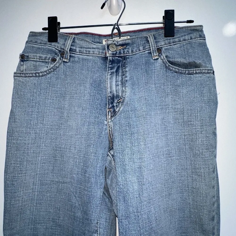 Levis 550 Womens Relaxed Boot Cut Blue Jeans Size 6 Short Cotton Stretch Y2K - Image 2