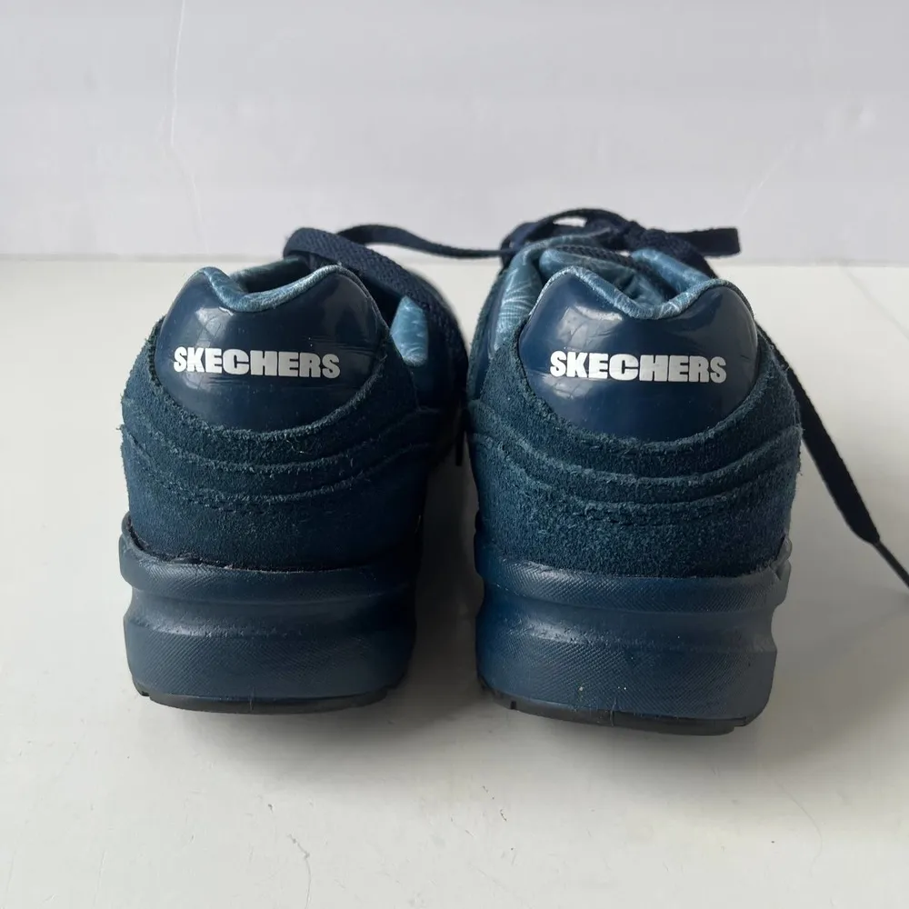 Skechers 611 Great Heights Womens Sneakers Size 7 Navy Memory Foam Air Cooled - Image 34