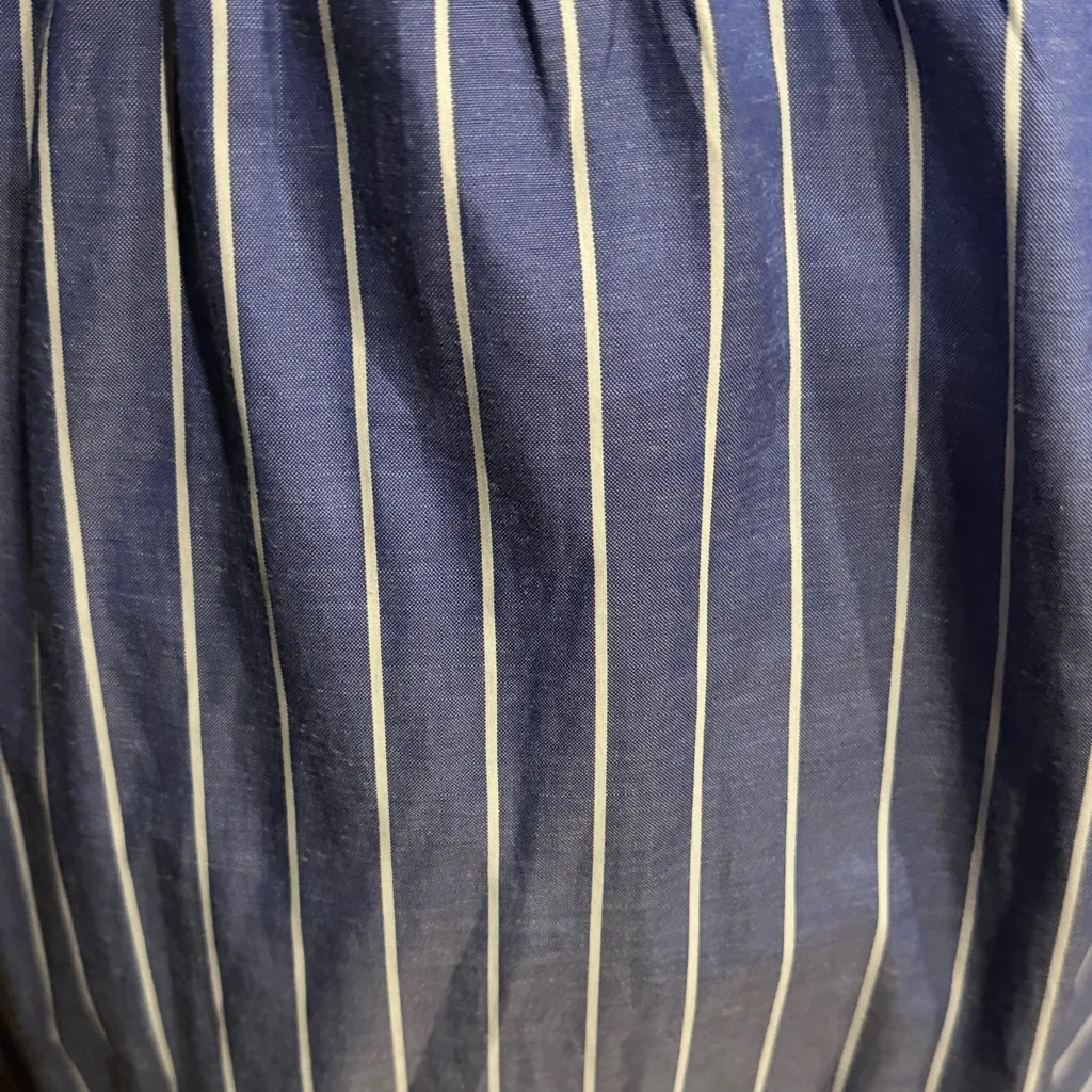 Urban Outfitters Blue and White Striped Maxi Dress - Image 7