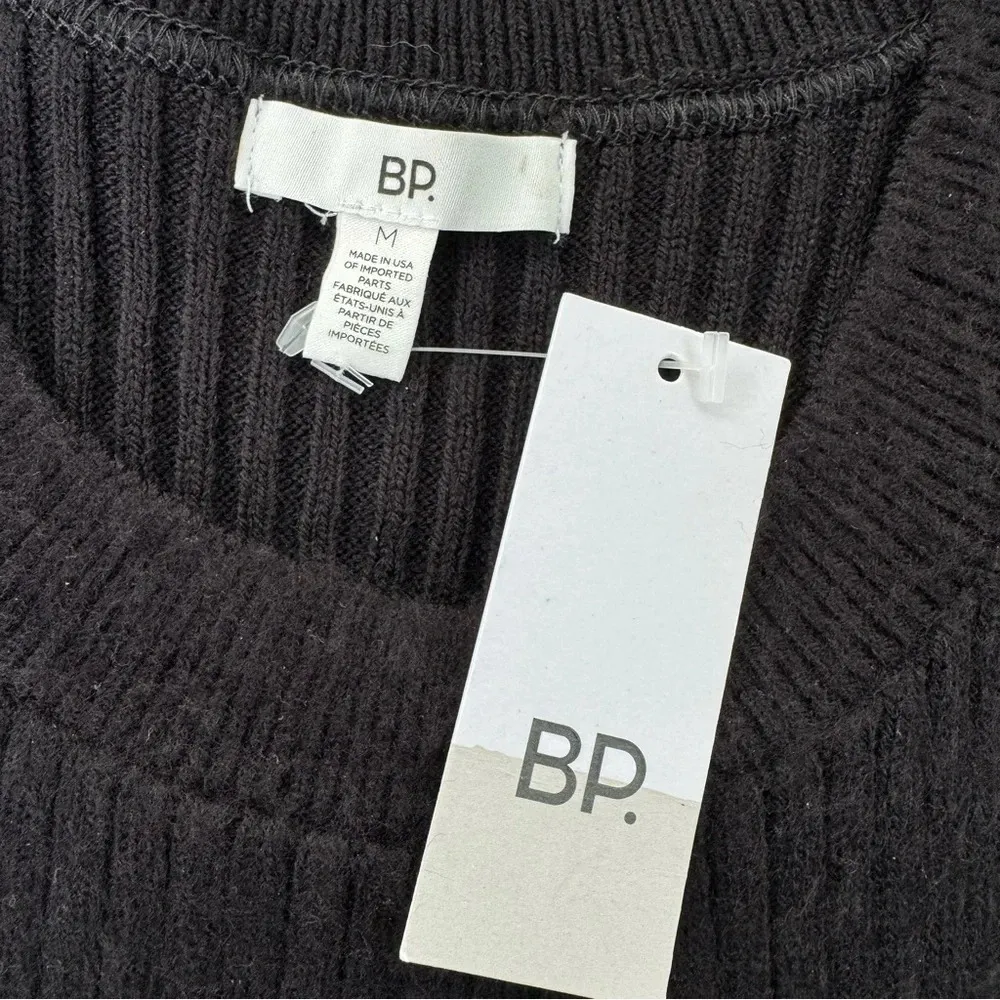 BP Nordstrom Cropped Rib Knit Sweater Top Vest Black Size M NWT - Image 4