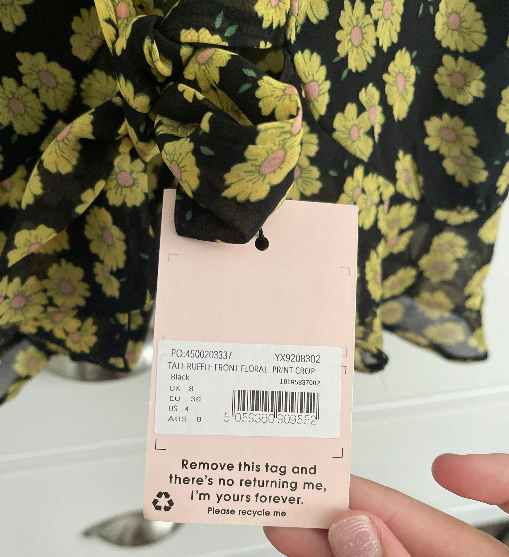 Missguided Front Floral Print Crop Top - Image 3