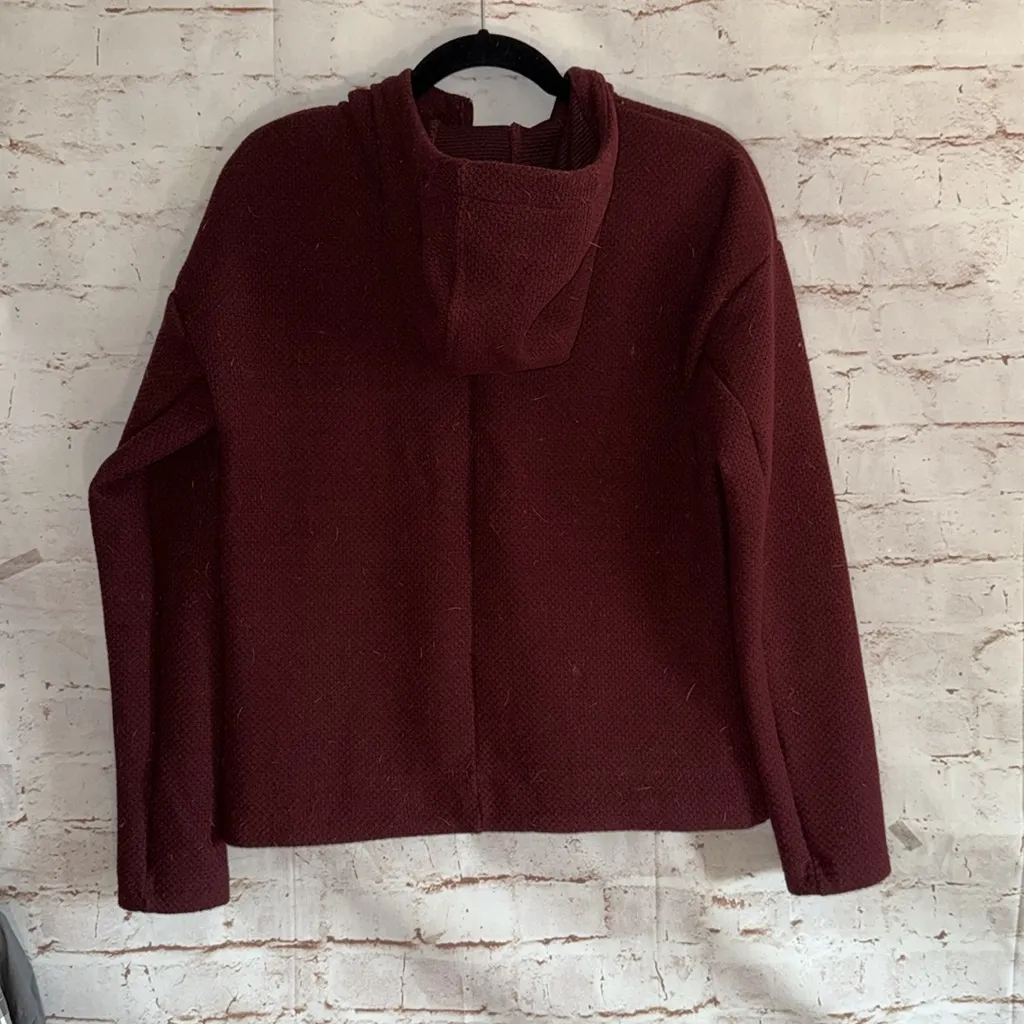 The North Face Maroon Full-Zip Jacket Hoodie Sweater Women’s S Sibley fleece - Image 4