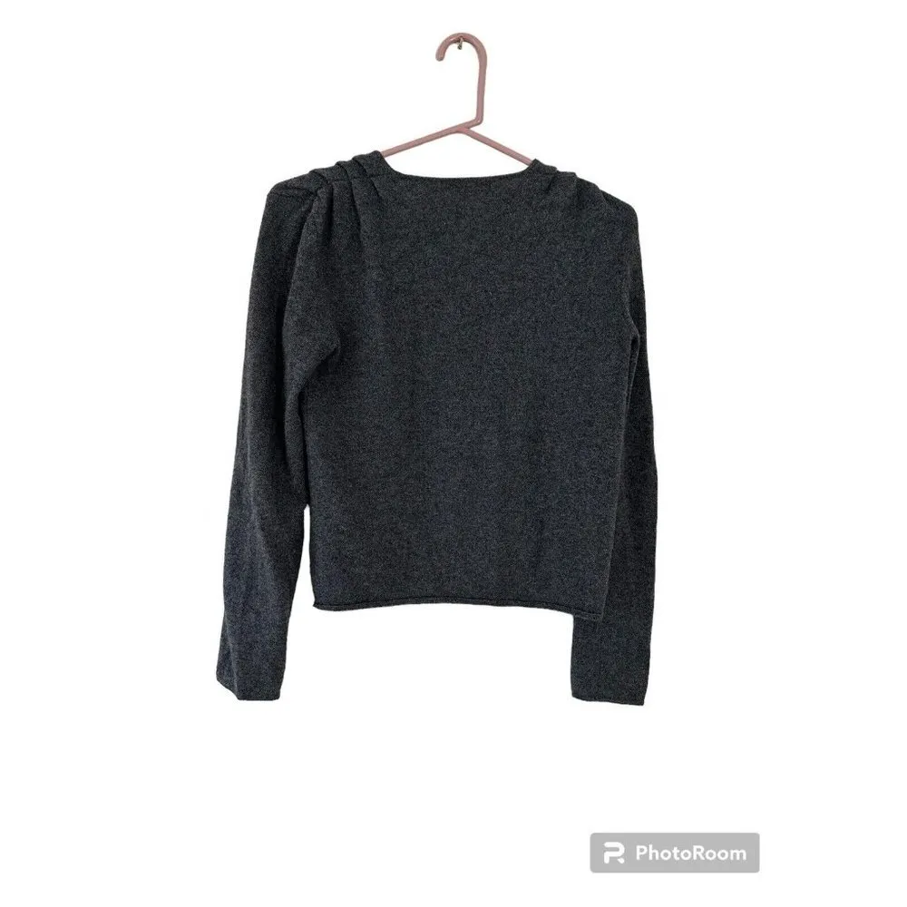 Aqua 100% Cashmere Cropped Open Front Draped Cardigan Sweater Sz XS Warm Comfy - Image 2