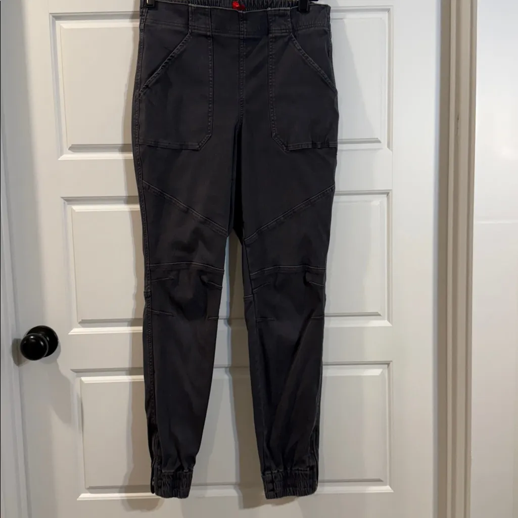 Spanx  Washed Cargo Jogger Pants Stretch Twill‎ Charcoal medium - Image 3