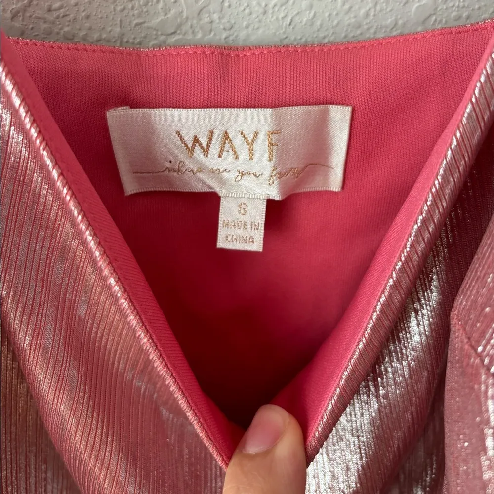 WAYF Mina Metallic Ruffle strap gown Size Small - Image 9