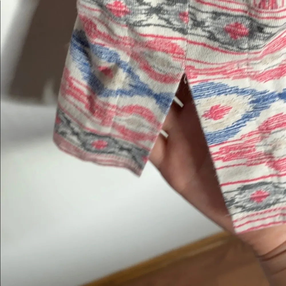 J.Jill Luxe Supima forward seam cotton boho tribal print tunic sz M - Image 8