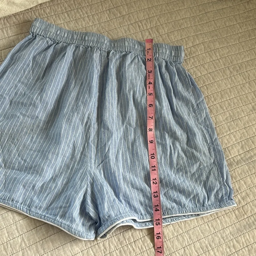 Japna  lounge pj high rise blue white striped boxer shorts medium​ - Image 8