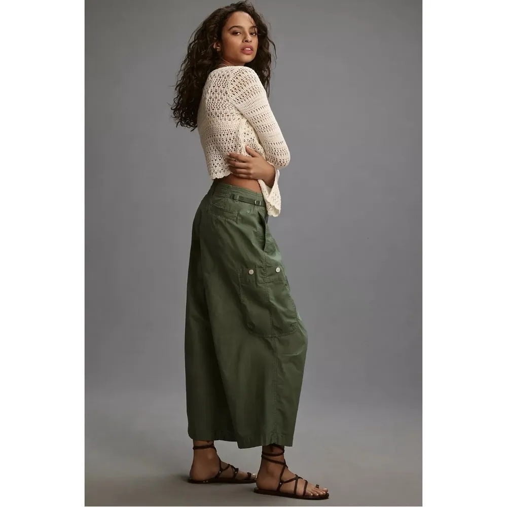 Anthropologie Pilcro Slouchy Fit Surplus Pants 28 Barrel Cargo Army Green NWT - Image 15