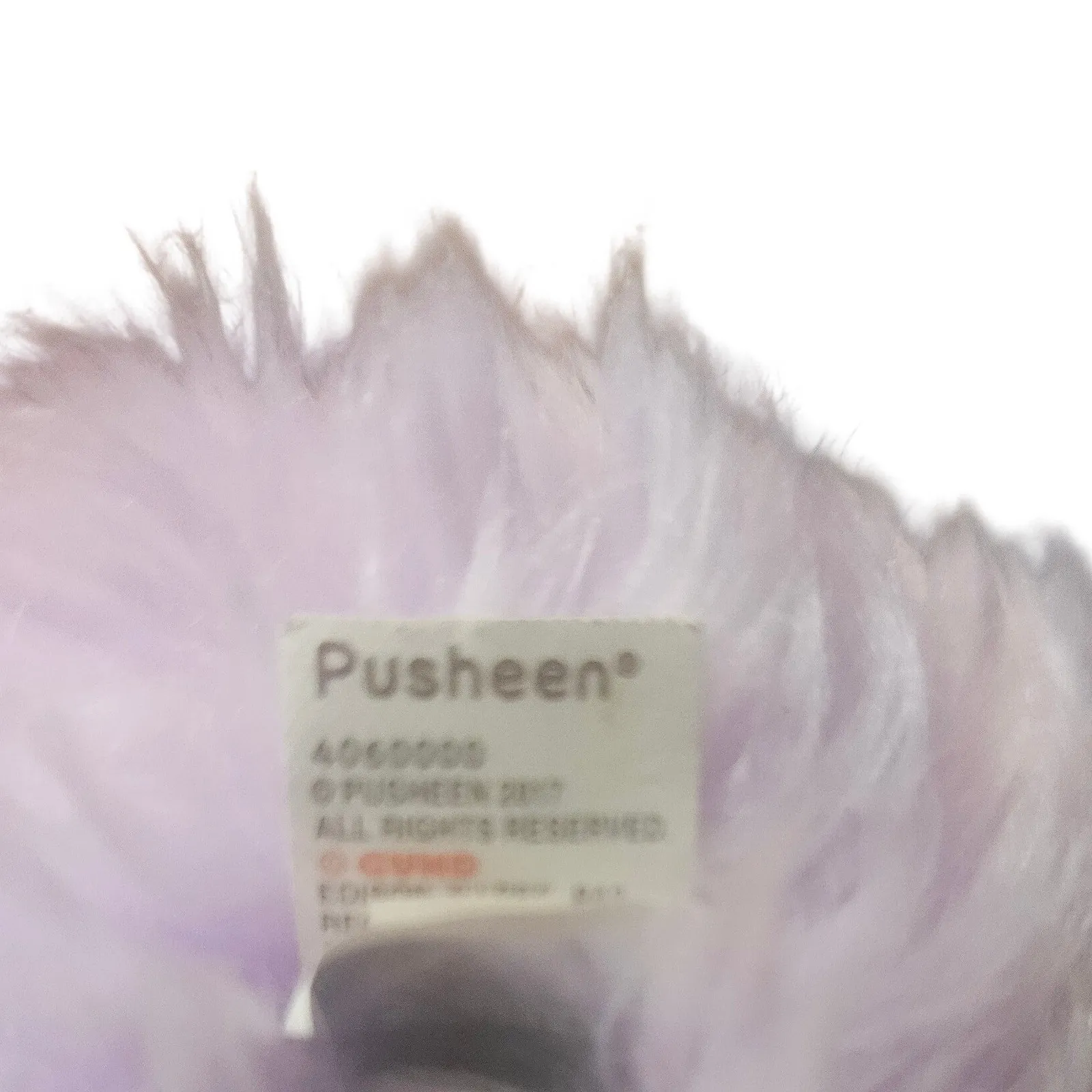 Pusheen Faux Fur Pom Pom Keychain Charm Lilac Purple Cat Official Plush White - Image 2