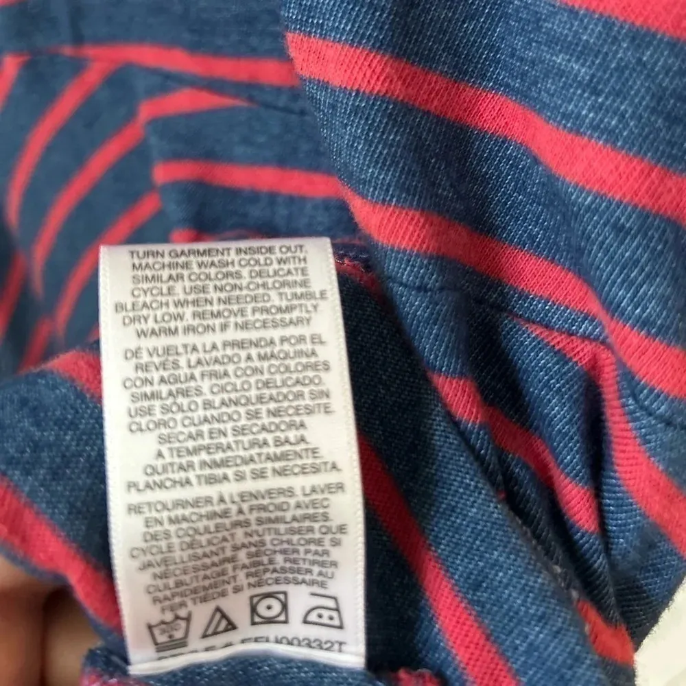 Kensie Women's red and blue Striped Knit Dress Multicolor Short Sleeve Size S - Image 5