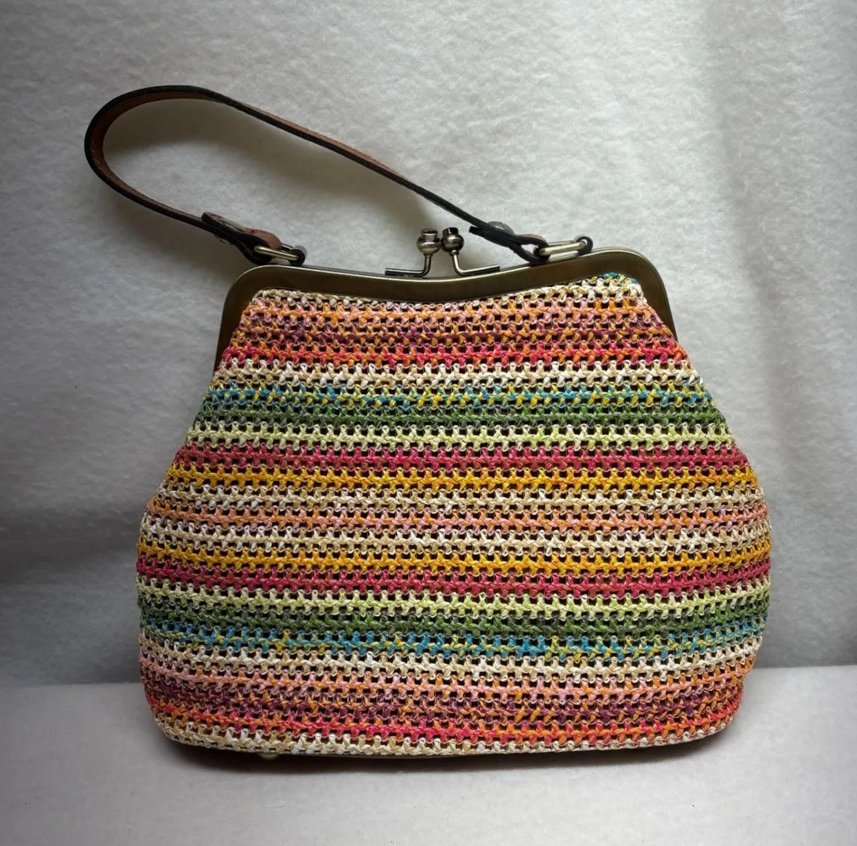 Patricia Nash Larueana Frame Spanish Woven Stripe Purse - Image 1