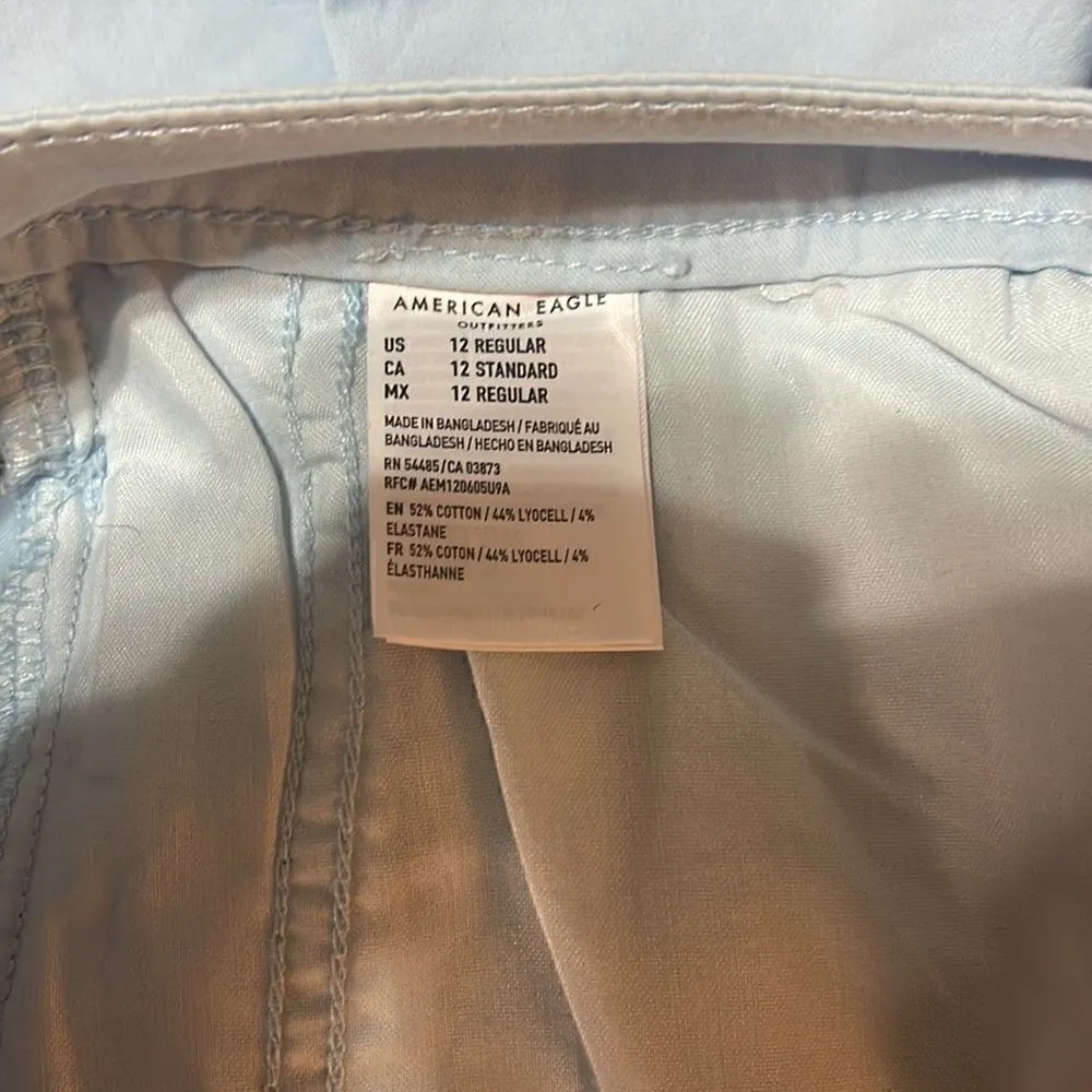 American Eagle Pleated Mini Skirt With Pockets Baby Blue Women’s Size 12 - Image 7