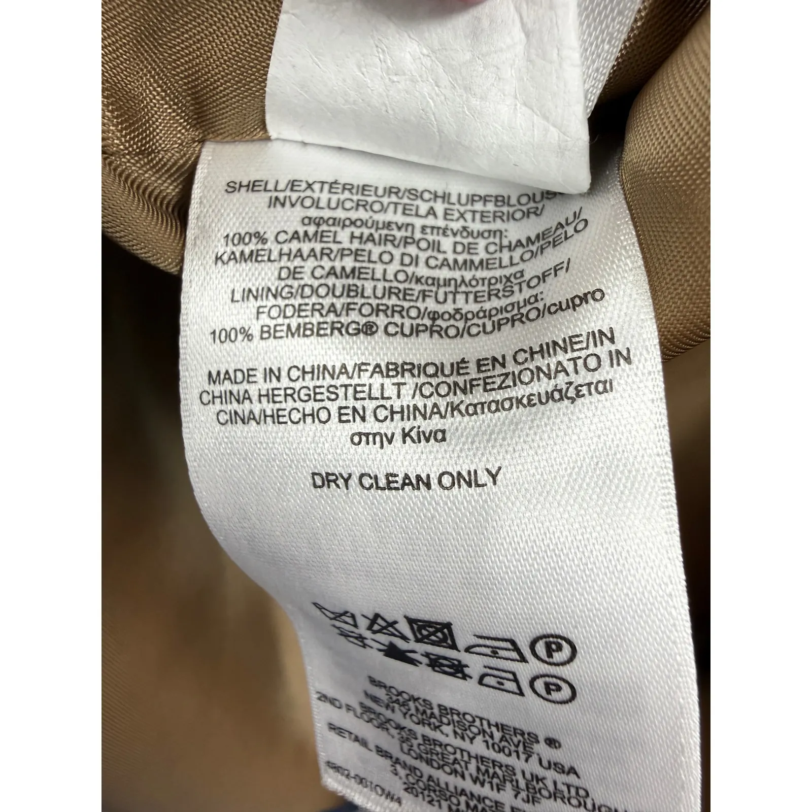 Brooks Brothers Camel Hair Coat Women's 0P Tan Button Front Long Overcoat - Image 4