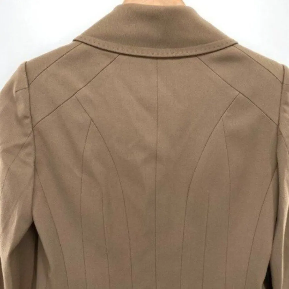 Elie Tahari Taupe Wool Blazer Jacket - Image 11