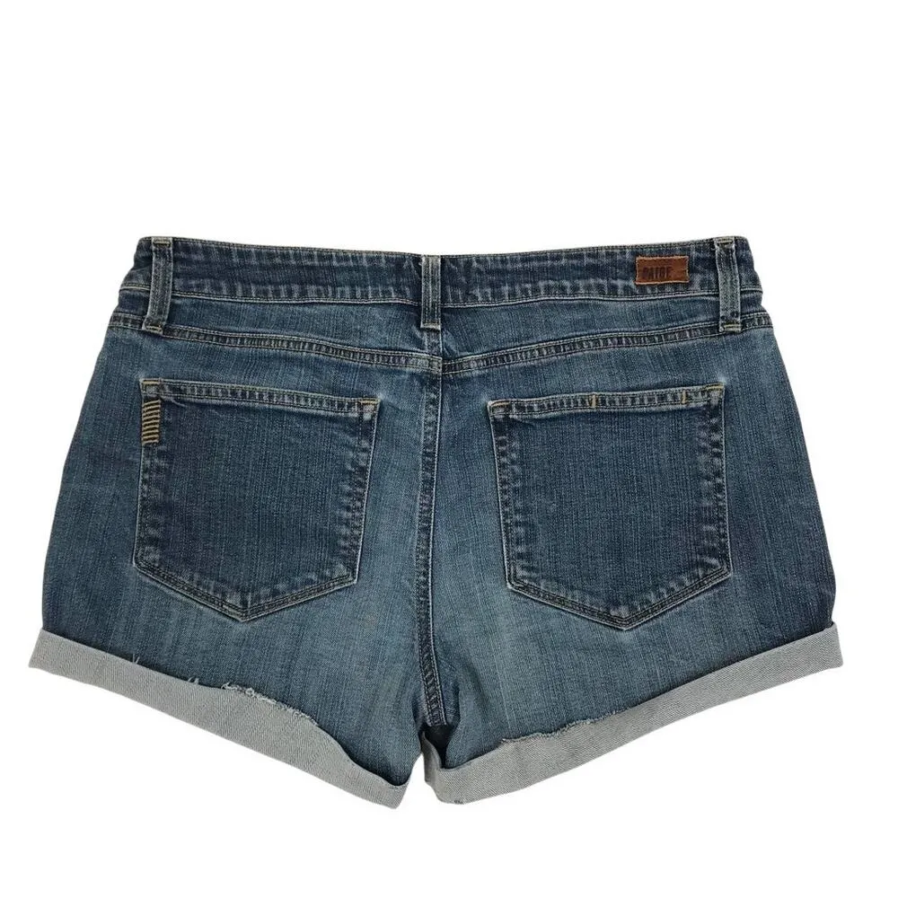 PAIGE Jimmy Jimmy Short Women 30 Blue Ripped Vacation Vibes Resort Outdoor Boho - Image 2
