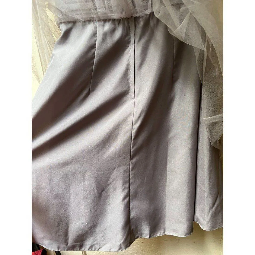 David's Bridal Bridesmaid Dress 6 lavender tulle elegant sophisticated formal - Image 6