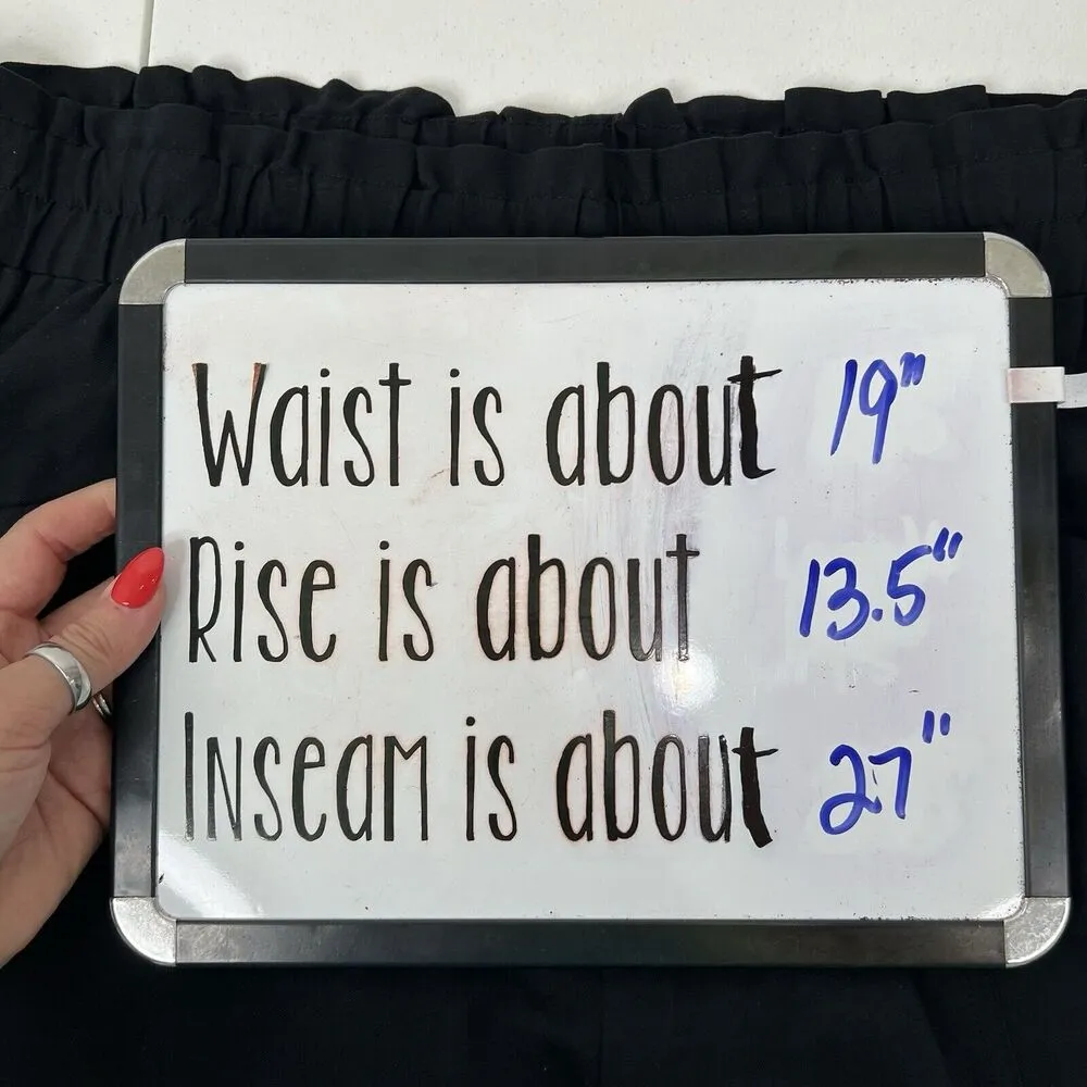 A New Day Size XXL Pants High Rise Tapered Ankle Pull On Black Cropped Women's - Image 9