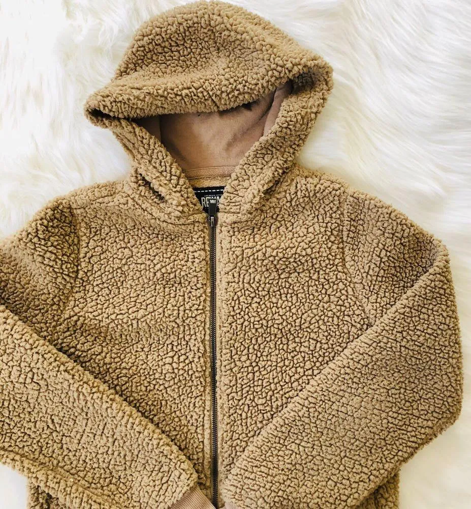 REWASH  Hooded Teddy Fuzzy Bear Zip Up - Image 2