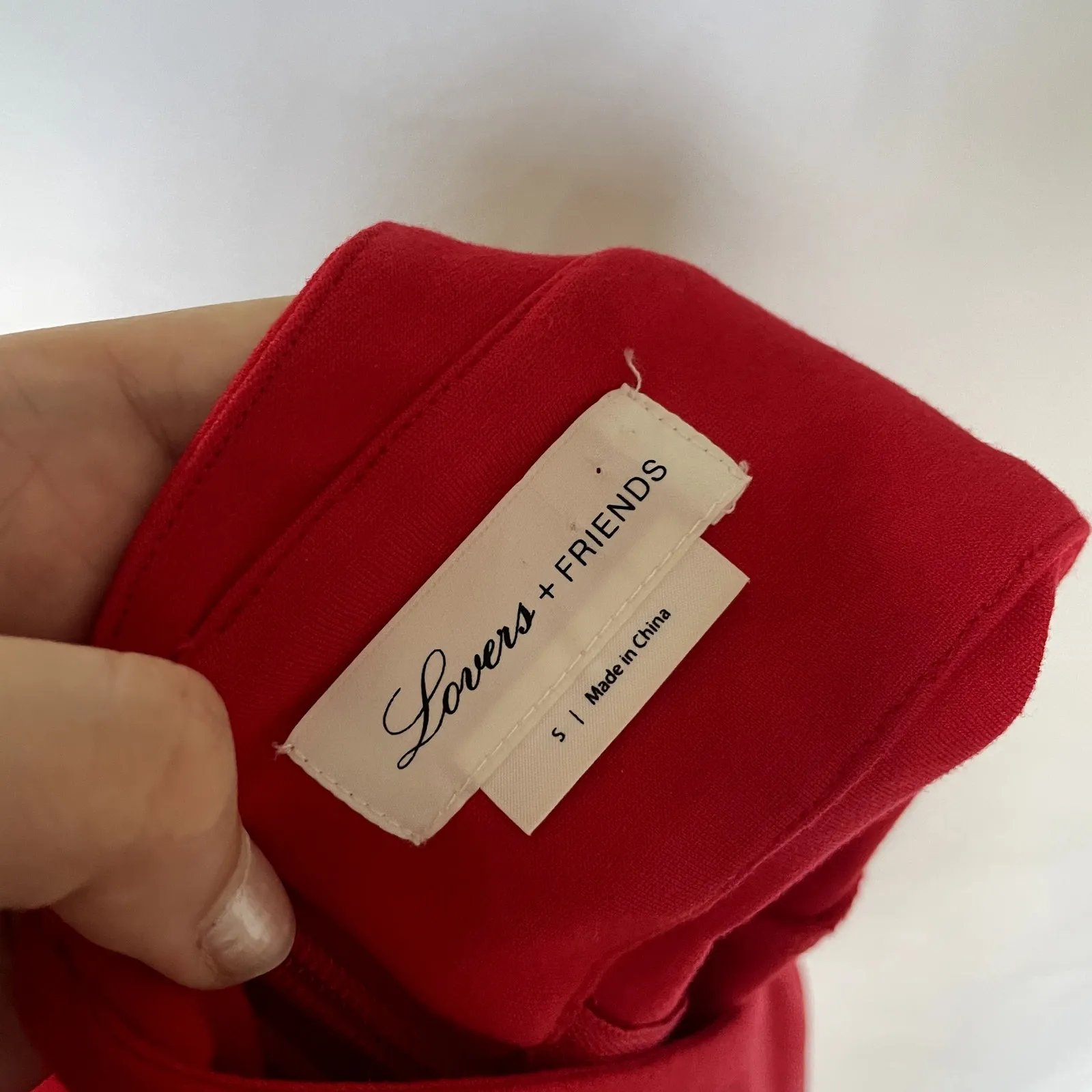 Lovers & Friends ruby red jumpsuit halter neck keyhole detail backless rayon S - Image 6