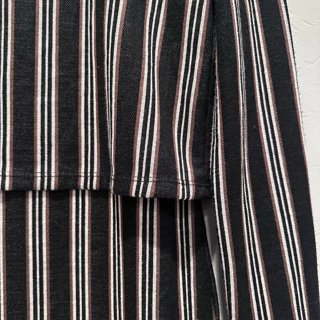 River Island Long Sleeve‎ Layered Black Striped Bodycon Mini Dress Size US 4 - Image 6