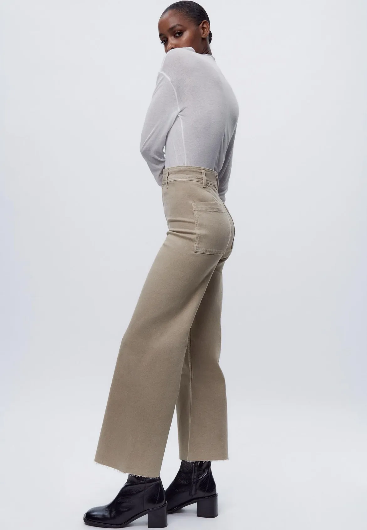 ZARA Marine Straight High Rise Jeans - Image 5