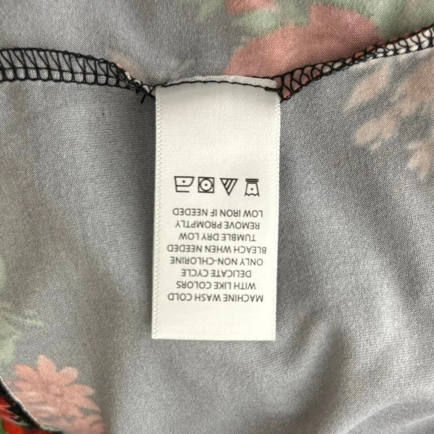 Pioneer‎ Woman Shirt Womens Medium Black Red Floral Flower Casual Bloomcore - Image 9