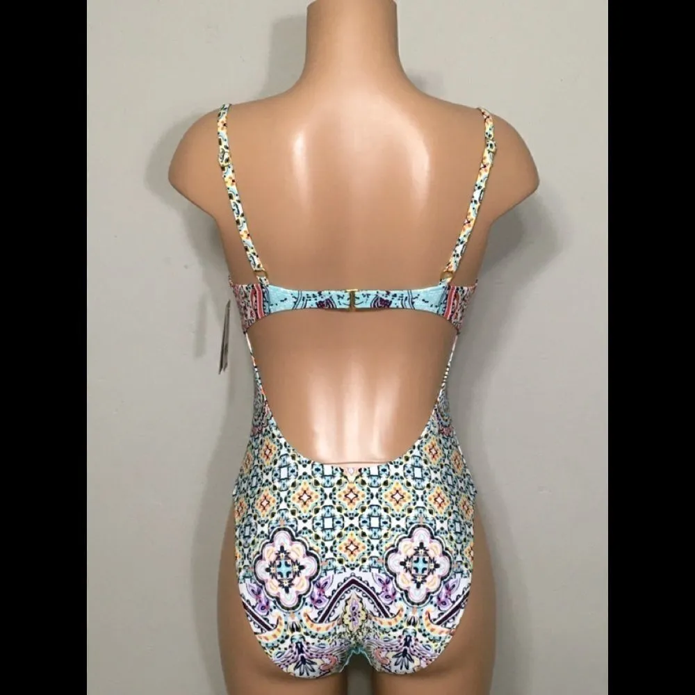Kenneth Cole lace-up tile swimsuit. NWT - Image 5