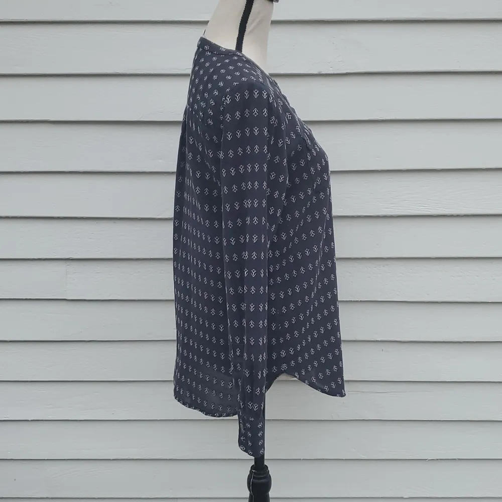 Loft Collarless Front Pocket Button Down Shirt - Image 3