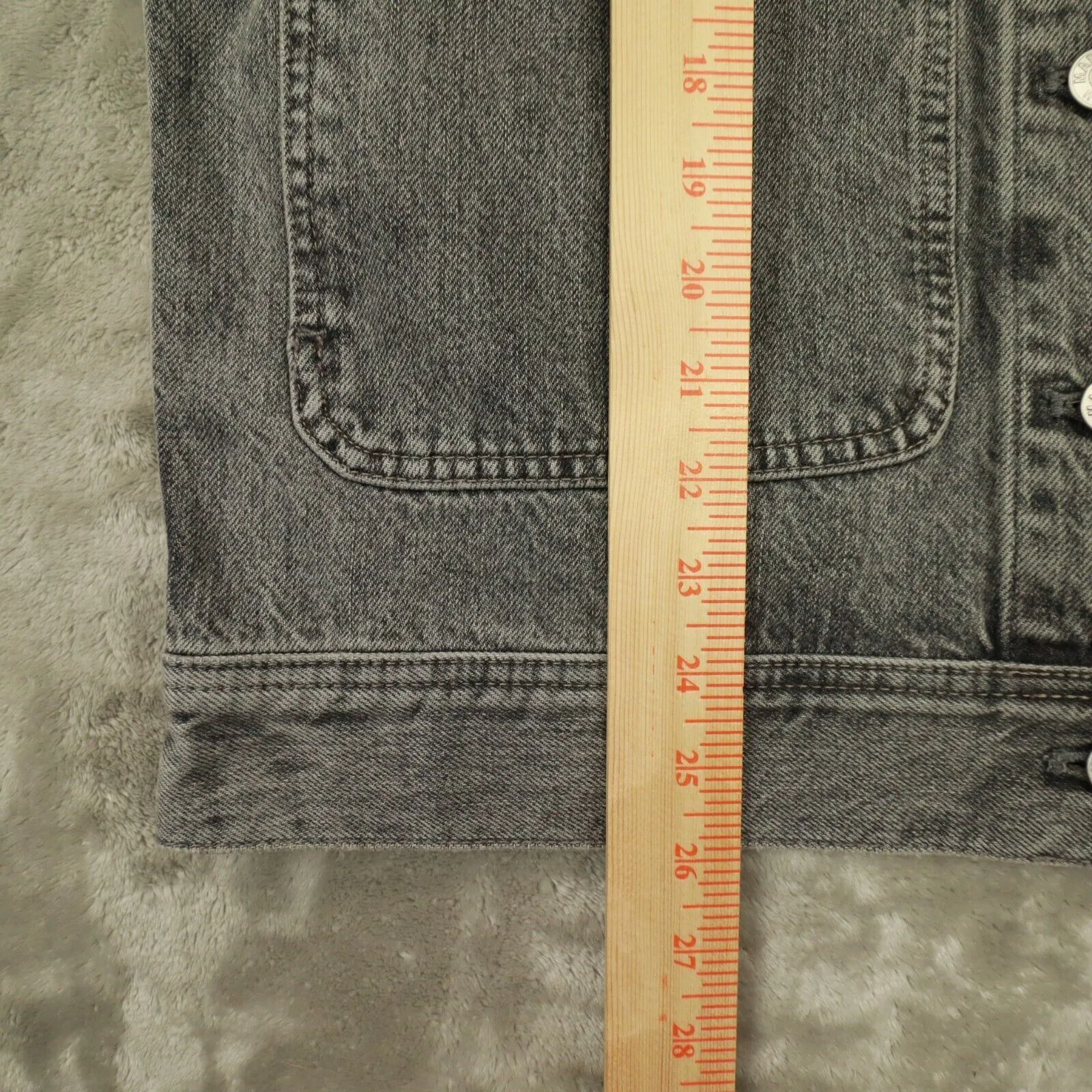 Madewell Women's Oversized‎ Trucker Jean Jacket in Noll Wash Grey Size Small NWT - Image 6