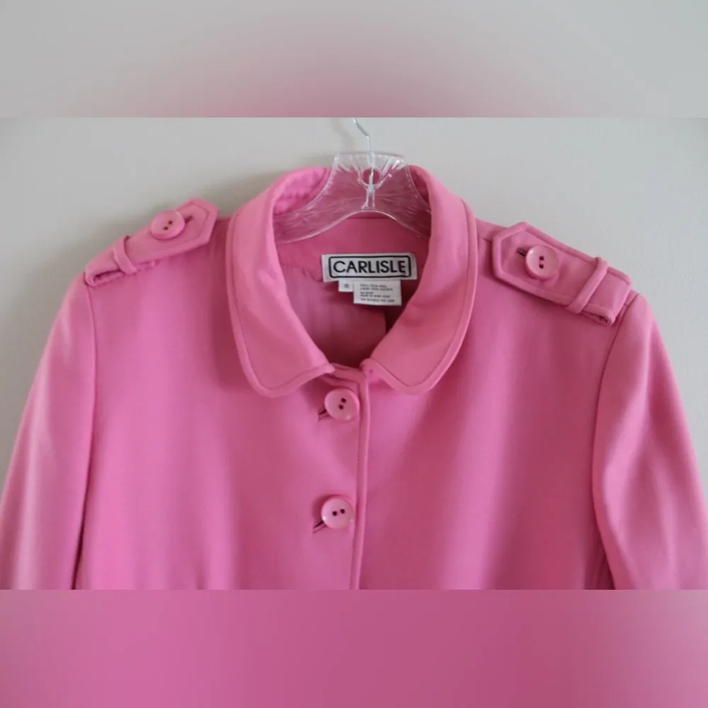 Carlisle Pink Wool Jacket Size 18 - Image 3