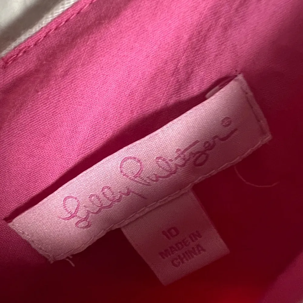 Lilly Pulitzer Kiki Hotty Pink Sleeveless Floral Print V-Neck Sheath Dress Sz 10 - Image 10