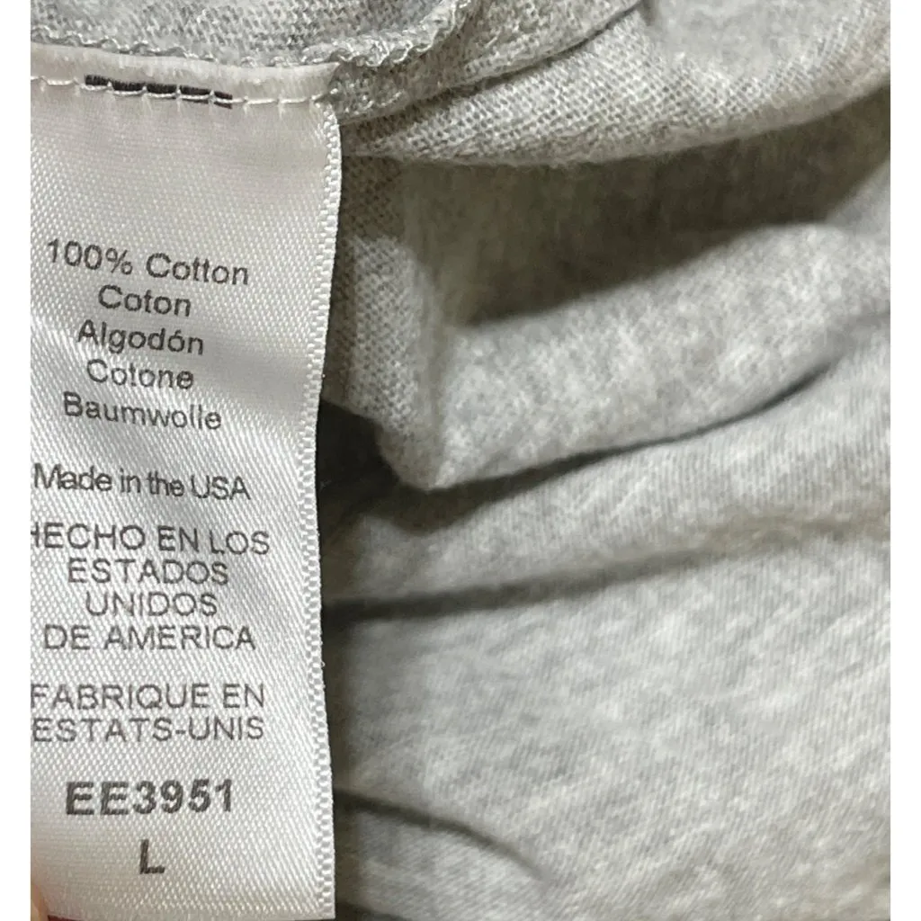 Michael Stars Cyrus Oversized T-Shirt Grey L Large Cotton Shirt Sleeve V-Neck - Image 5