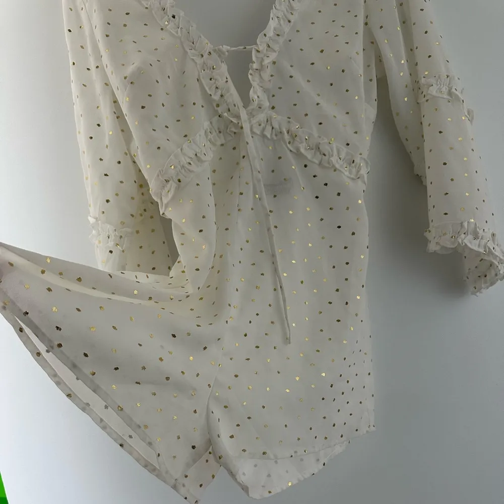 ASOS FASHION UNION BEACH ROMPER IN GOLD SPOT Women’s Size US6 - Image 5