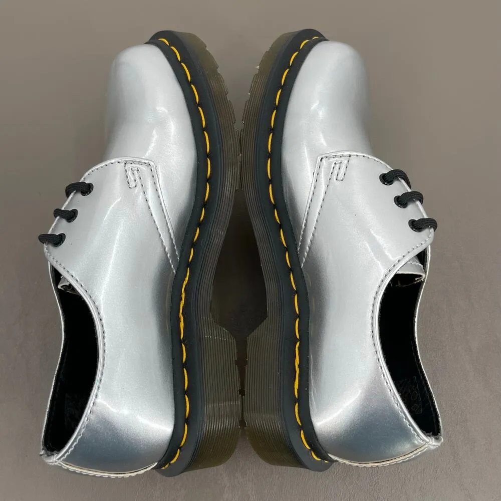 Dr. Martens Silver Chrome 1461 Vegan Dress Shoes Wedding Prom Cosplay US Size 5 - Image 3