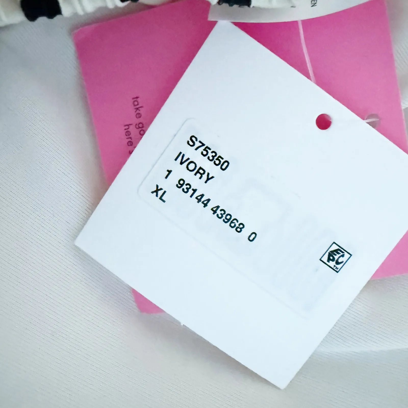 KATE SPADE | Cropped Polka Dot Sleeve Bikini Swimsuit Top Black Off White | XL - Image 8