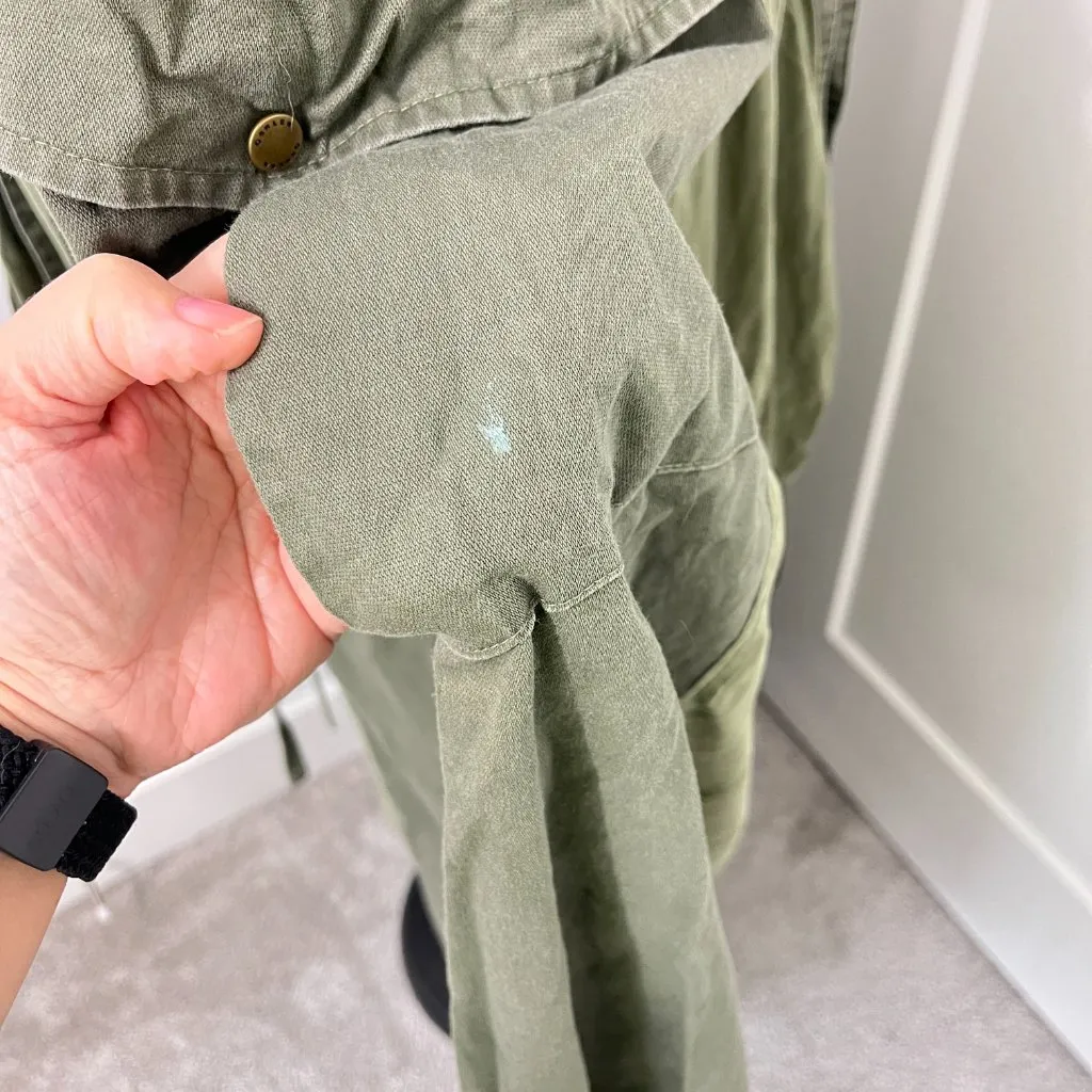 Osklen Small Olive Green Military Utility Overalls Parachute Dress - Image 14