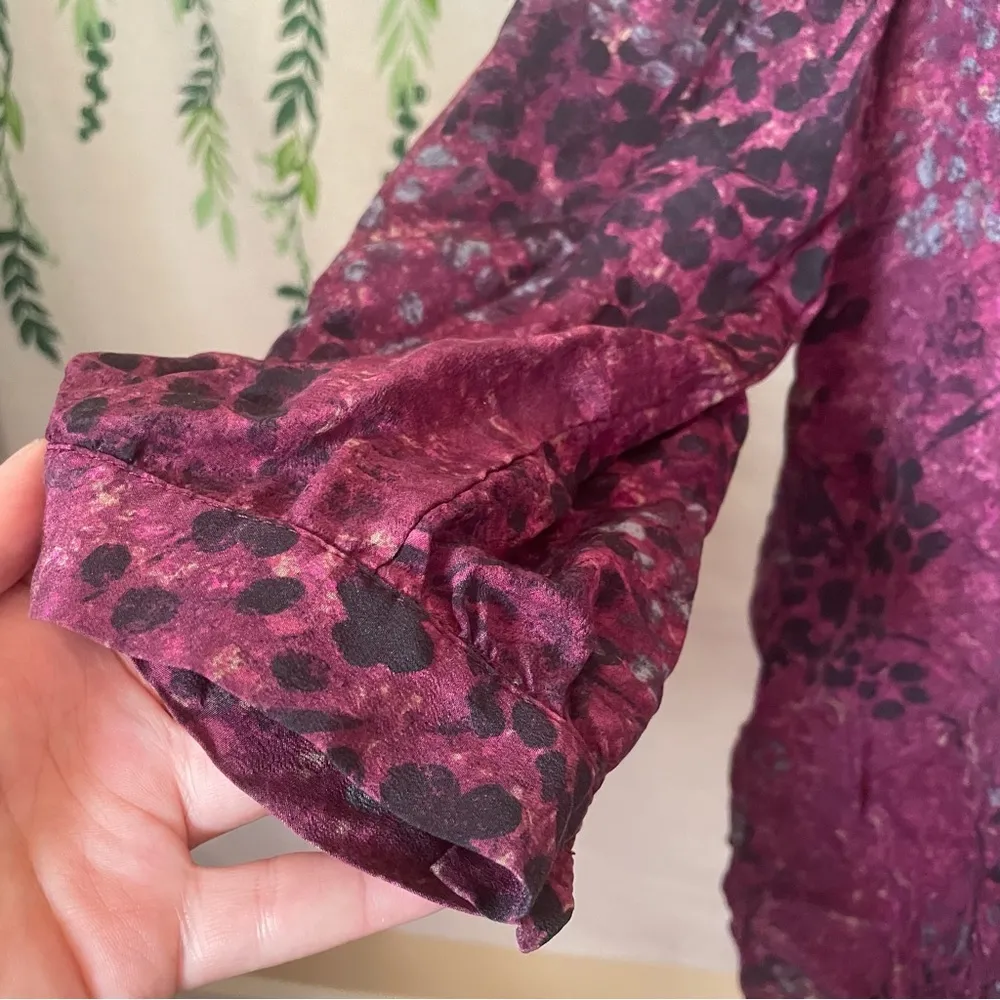 Size 8 Banana Republic Purple Button Down Blouse C2 - Image 2