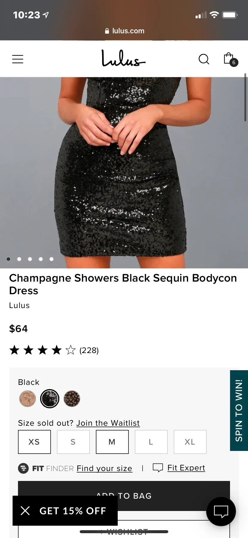 Lulus BNWT  black sequin bodycon dress - Image 5